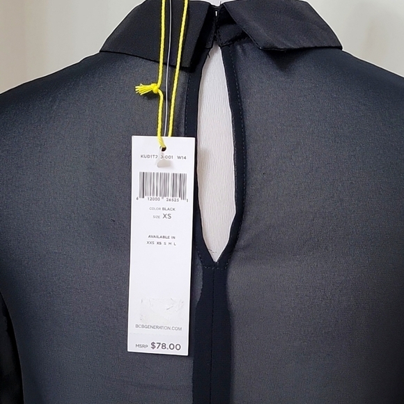 BCBGeneration Size XS Black Semi Sheer Tunic NEW with Tag - Picture 6 of 14